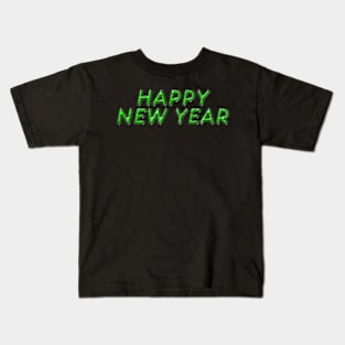 Happy New Year - Green Kids T-Shirt